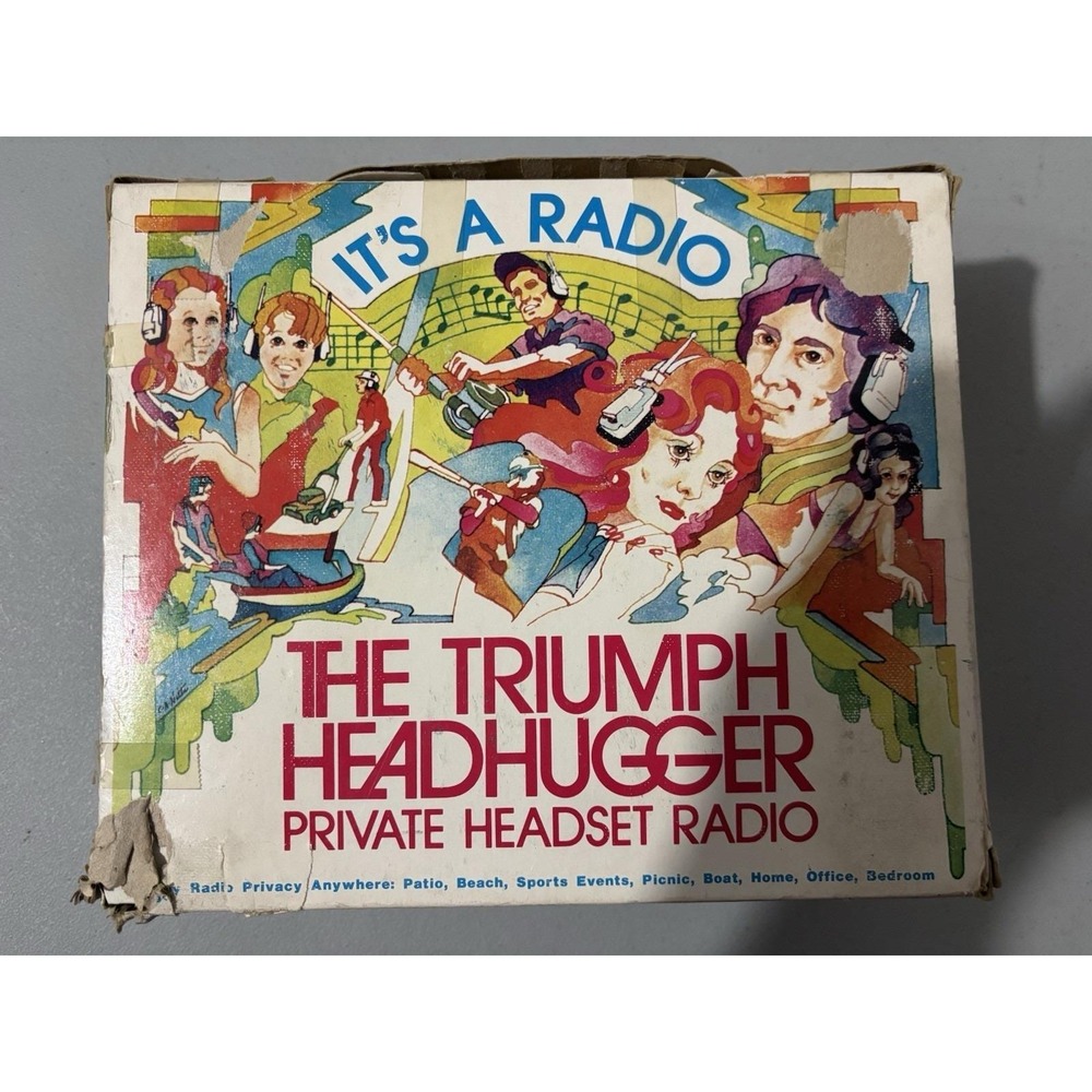 Vintage 70's 🔥 New Old Stock Triumph Headhugger Private Headset‎ Radio HH-66